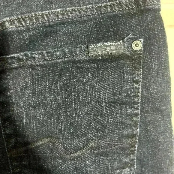 7 For All Mankind Standard Fit Straight Leg Jeans Dark Wash Denim size 28. Tall - Picture 4 of 12